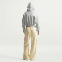 Nike Sportswear Phoenix Fleece жіноча Loose Full-Zip Cropped Толстовка з капюшоном колір сірий