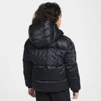 Nike Little дитячі Jacquard Hazard Stripe Puffer Куртка колір чорний
