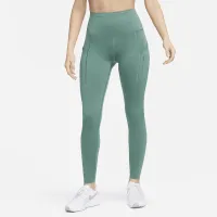 Nike Go женская Firm-Support С высокой Талией 7/8 лосины с карманамицвет зеленый