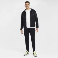 Nike Tech мужские Full-Zip Windrunner Толстовка с капюшоном цвет черный