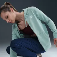 Nike Sportswear Club Fleece жіноча Full-Zip Толстовка з капюшоном колір зелений