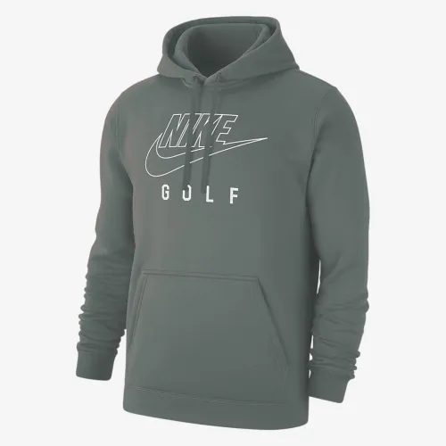Nike Swoosh Club Fleece чоловічі для гольфу Pullover Толстовка з капюшоном колір зелений
