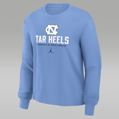 North Carolina Tar Heels Primetime University Boxy женская Nike College Long-Sleeve футболка синий