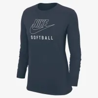 Nike Swoosh женская Softball Long-Sleeve футболка синий