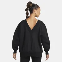 Nike Sportswear Phoenix Fleece женская оверсайз V-Neck свитшот цвет черный