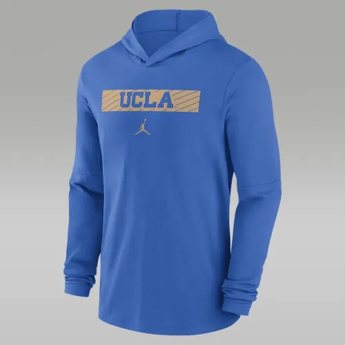 UCLA Bruins Sideline чоловічі Nike Dri-FIT College Long-Sleeve Hooded Top блакитний