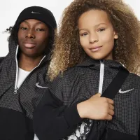 Nike Outdoor Play Big дитячі оверсайз 1/2-Zip Толстовка з капюшоном колір чорний