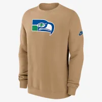 Seattle Seahawks Swing Pass Rewind Club чоловічі Nike NFL Pullover Crew колір коричневий