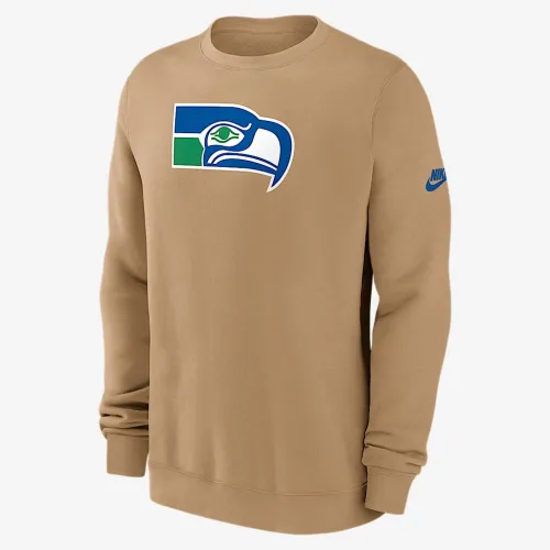 Seattle Seahawks Swing Pass Rewind Club мужские Nike NFL Pullover Crew цвет коричневый