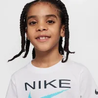 Nike Sportswear Little дитячі Sportswear Swoosh футболка колір білий
