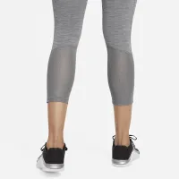 Nike Pro женская Mid-Rise Crop Mesh Panel лосины цвет серый