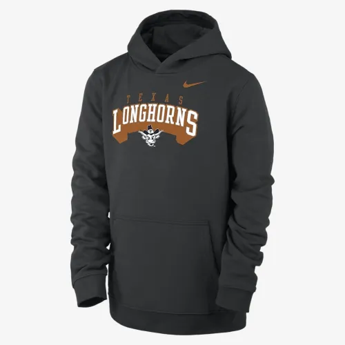 Texas Club Fleece Big дитячі (для хлопчиків) Nike College Pullover Толстовка з капюшоном колір чорний