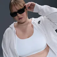 Nike Sportswear Club Fleece жіноча Full-Zip Толстовка з капюшоном (великі розміри) колір коричневий