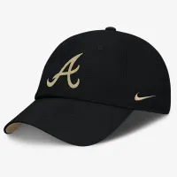 Atlanta Braves Club мужские Nike MLB Adjustable Hat цвет черный