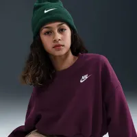 Nike Sportswear Club Fleece Girls' Boxy Crew-Neck світшот колір червоний