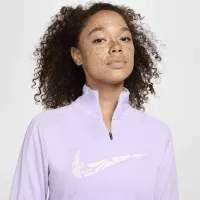 Nike Swoosh жіноча Dri-FIT 1/4-Zip Mid Layer колір фіолетовий