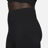 Nike Sportswear Chill Knit женская Tight С высокой Талией Sweater Flaцвет красный Pants цвет черный