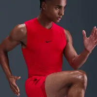 Nike Pro мужские Dri-FIT Tight Sleeveless Fitness Top цвет красный