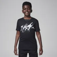 Nike Air Jordan 4 Big детские Flight Lightning футболка цвет черный