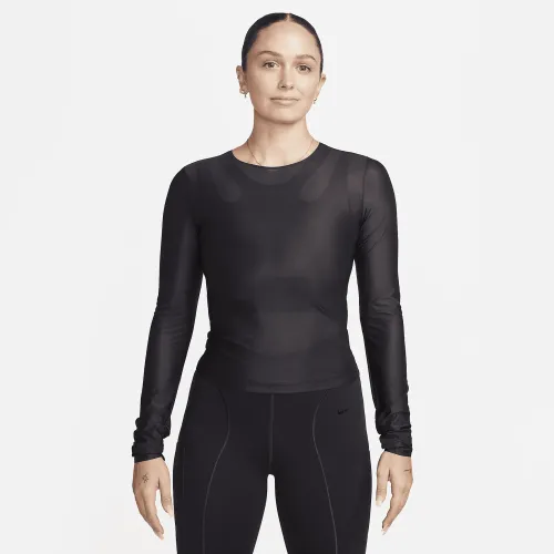 Nike FutureMove женская Dri-FIT Long-Sleeve Sheer Top цвет черный