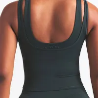 NikeSKIMS Matte женская Double-Strap Scoop Tank Top цвет зеленый