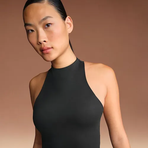 NikeSKIMS Matte жіноча Mock-Neck Racerback Tank Top колір чорний