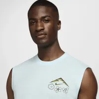 Nike чоловічі Dri-FIT Sleeveless Running футболка блакитний