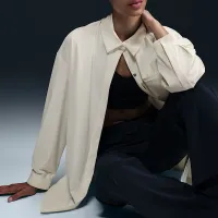 Nike 24.7 PerfectStretch женская Dri-FIT оверсайз Long-Sleeve Shirt цвет белый