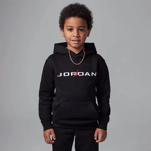 Nike Jordan Little дитячі Baseline Pullover Толстовка з капюшоном колір чорний