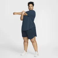 Nike One Relaxed жіноча Dri-FIT Short-Sleeve Top (великі розміри) блакитний
