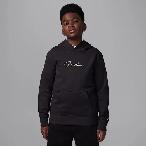 Nike Jordan MVP Big детские Fleece Pullover Толстовка с капюшоном цвет черный