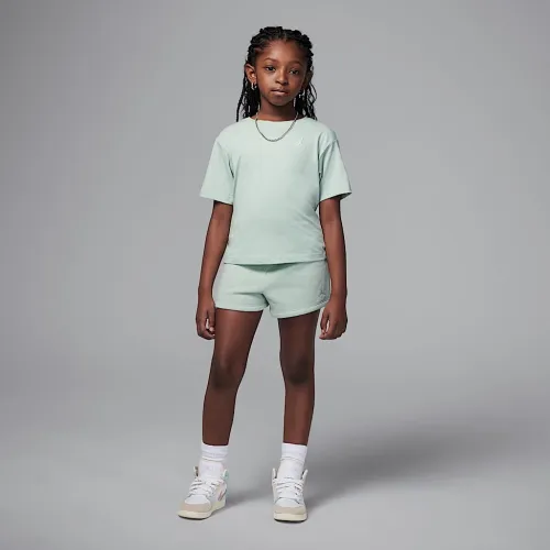 Nike Jordan Brooklyn Essentials Little детские 2-Piece Fleece шорты набор цвет зеленый