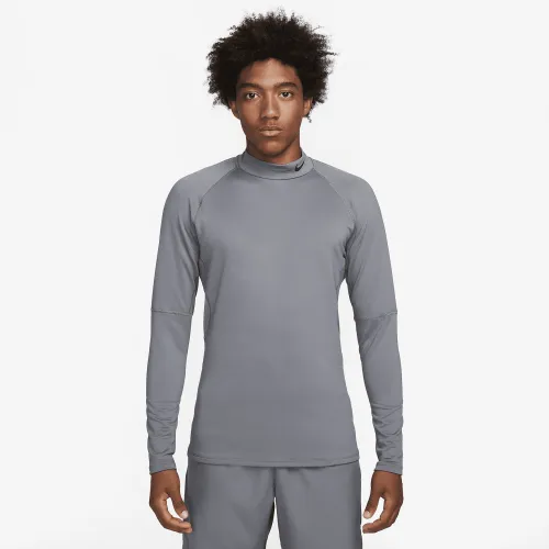 Nike Pro чоловічі Dri-FIT Warm Long-Sleeve Fitness Mock колір сірий