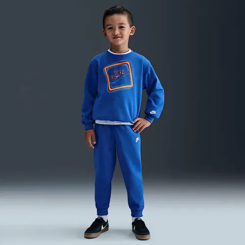 Nike Glow With Me Little детские Lightweight Fleece 2-Piece Crew набор синий