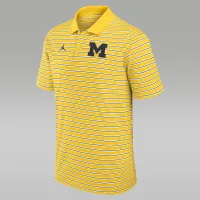 Michigan Wolverines Primetime Victory Striped мужские Nike Dri-FIT College Polo Yellow