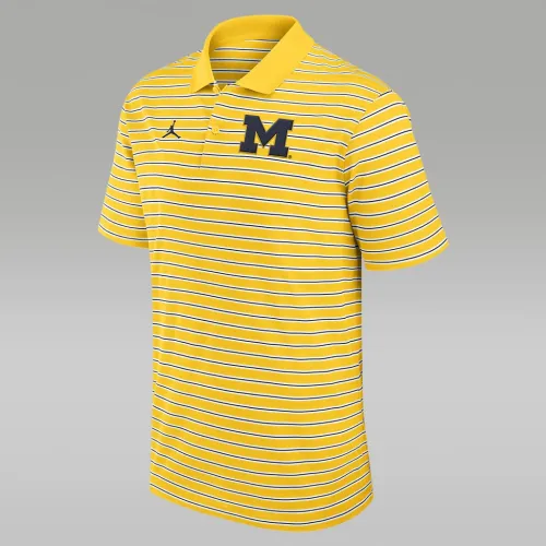 Michigan Wolverines Primetime Victory Striped чоловічі Nike Dri-FIT College Polo Yellow