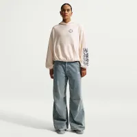 Nike Sportswear жіноча оверсайз French Terry Graphic Pullover Толстовка з капюшоном колір білий