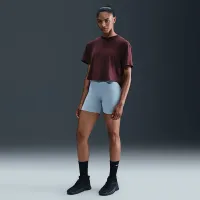 Nike One Relaxed женская Dri-FIT Cropped Short-Sleeve Top цвет красный