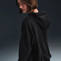 Nike Sportswear Phoenix Plush женская оверсайз Cozy Fleece Full-Zip Толстовка с капюшоном цвет черный