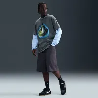 Nike мужские баскетбольные футболка цвет серый