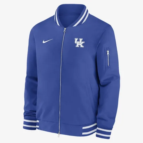 Kentucky Wildcats Sideline мужские Nike College Full-Zip Bomber Куртка синий