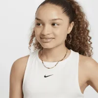 Nike Sportswear Girls' Ribbed Tank Top цвет белый