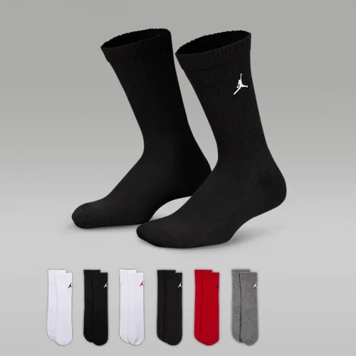 Nike Jordan Everyday Essentials Big детские Crew носки (6 пары) цвет красный