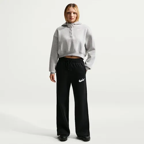 Nike Sportswear Phoenix Fleece женская С высокой Талией Wide-Leg Logo Pants цвет черный