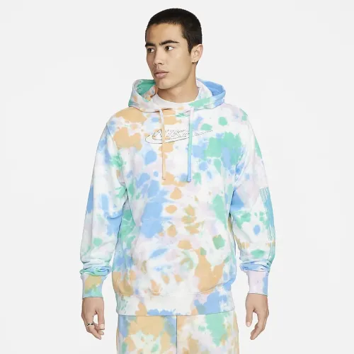 Nike Sportswear Club Fleece чоловічі Ice-Dye Pullover Толстовка з капюшоном блакитний