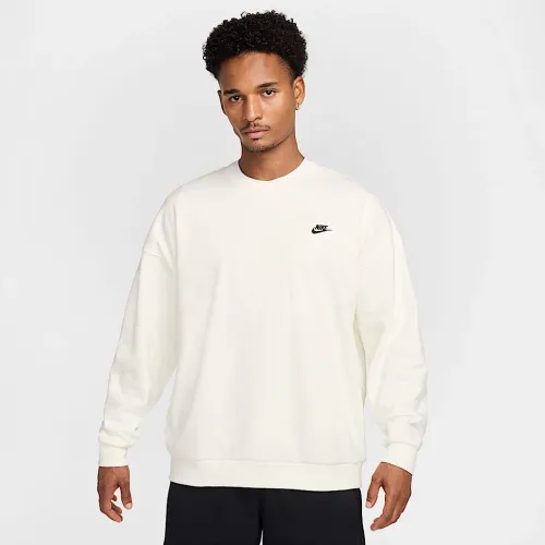 Nike Club Fleece мужские оверсайз French Terry Crew цвет белый
