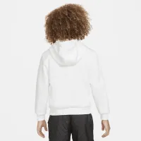 Nike CR7 Big детские Club Fleece Soccer Толстовка с капюшоном цвет белый