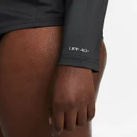 Nike Essential Dri-FIT женская Long-Sleeve Hydroguard Swim Top (большие размеры) цвет черный