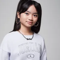 Nike Jordan Big детские 1st Baby синий Crew Top цвет серый