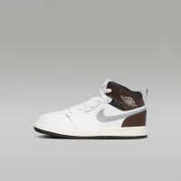Nike Jordan 1 Mid SE Little дитячі Кросівки колір білий